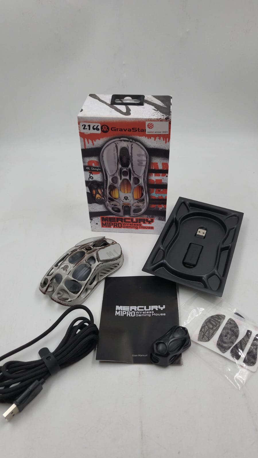 Mouse inalámbrico para juegos GravaStar Mercury M1Pro