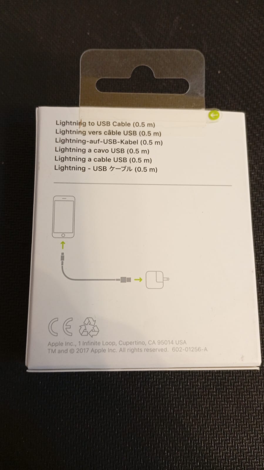 Apple Cable de Lightning a USB (0.5 m) CAJA SELLADA.