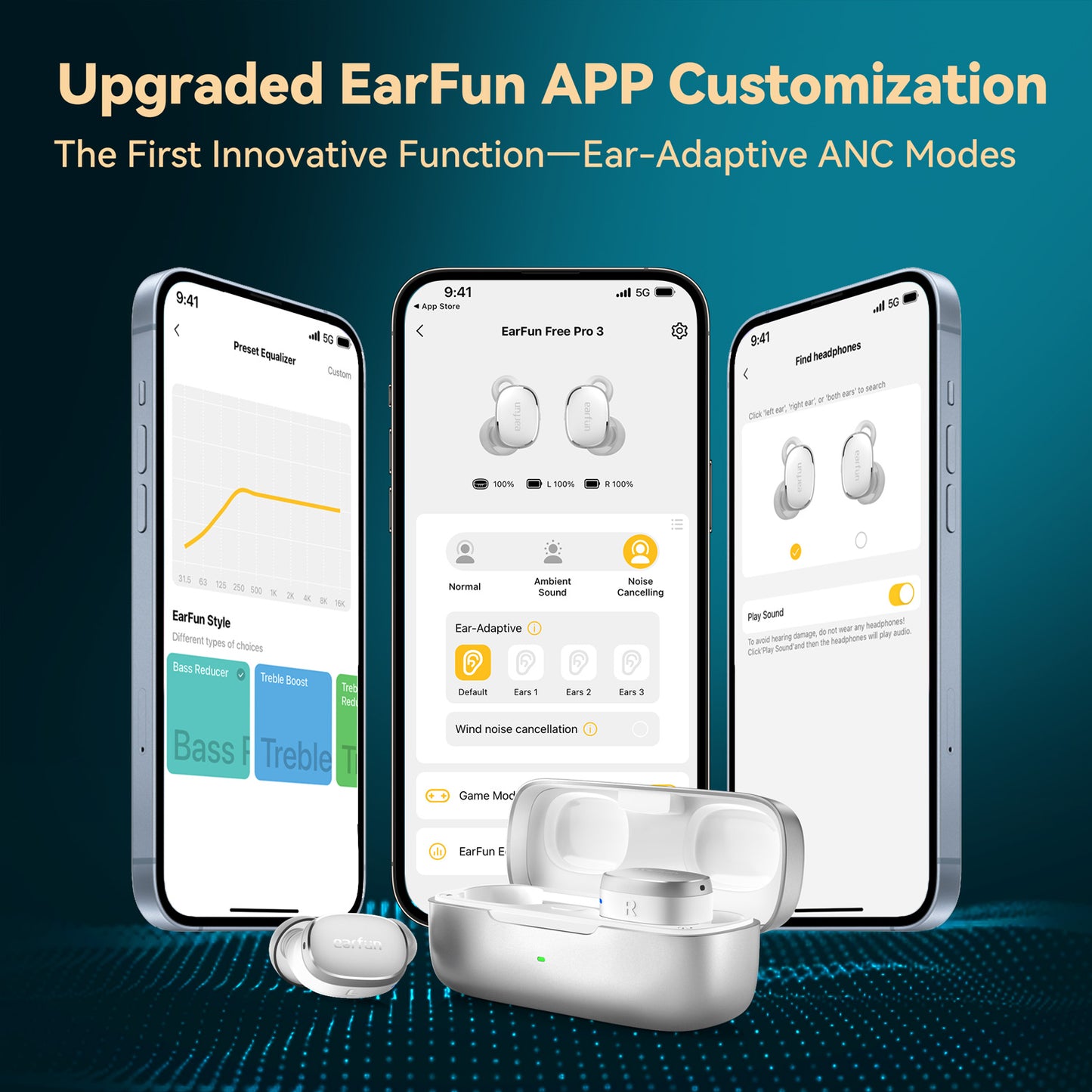 EarFun Free Pro 3 - Blanco plateado.
