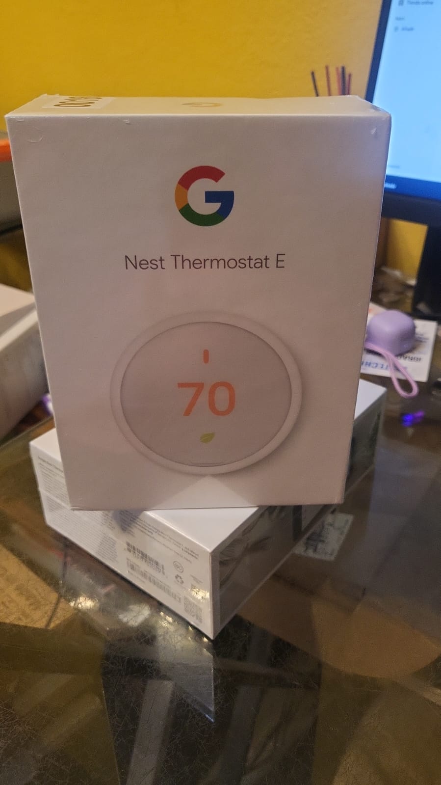 Google Nest Termostato E (Nueva Caja Sellada) - Termostato Inteligente Programable Blanco