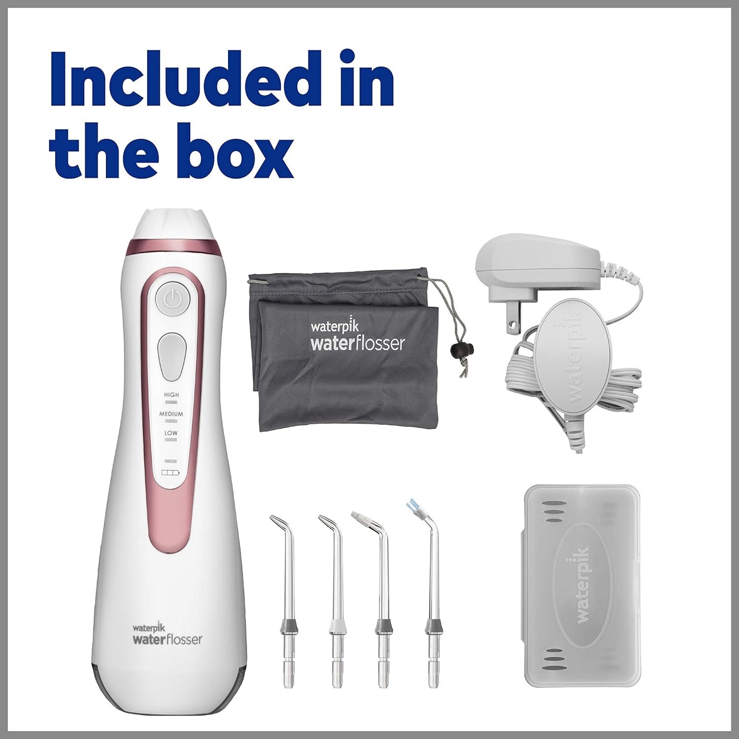 Waterpik Irrigador bucal portátil recargable con hilo dental inalámbrico