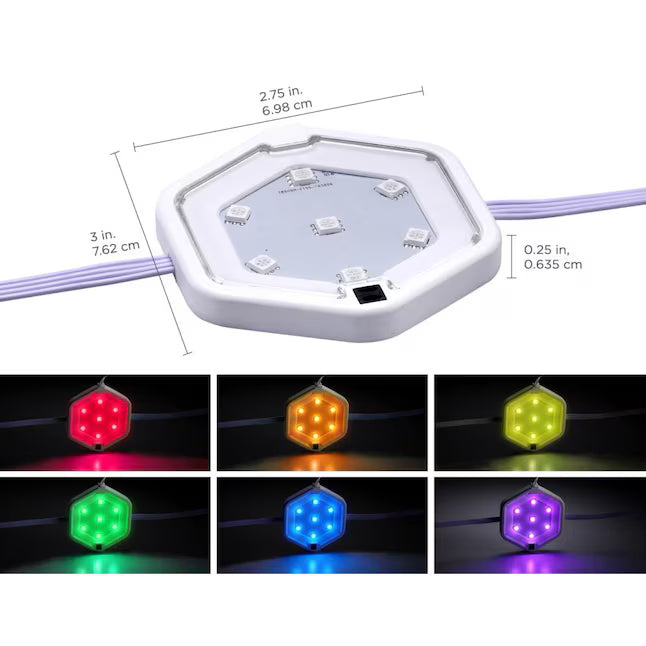 9 luces LED control remoto cambian de color BLACK+DECKER