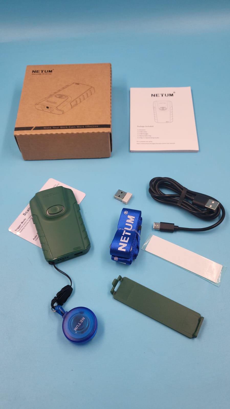 NETUM Escáner de código de barras Bluetooth 1D, CCD portátil pequeño 3 en 1