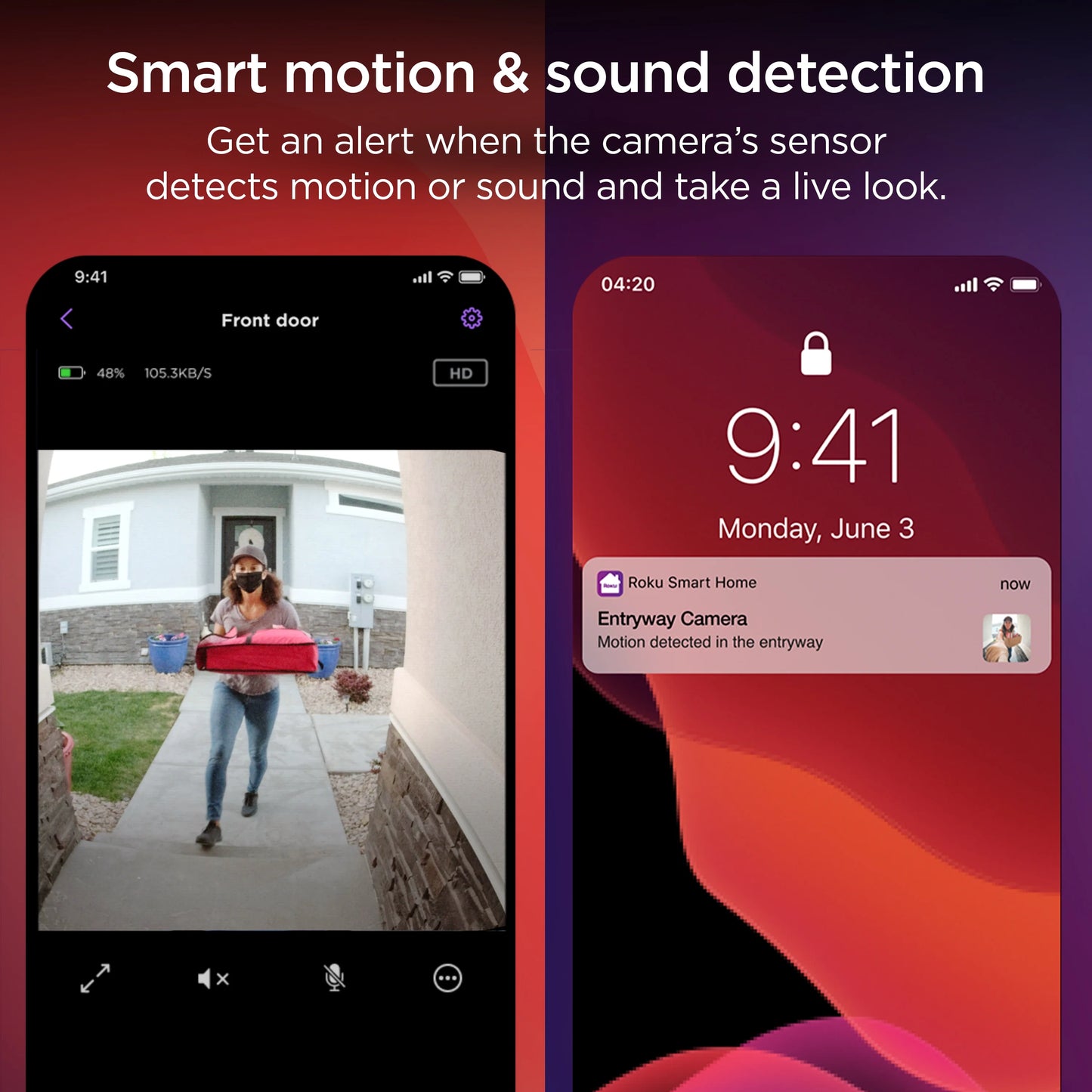Timbre y timbre video con cable Roku Smart Home.