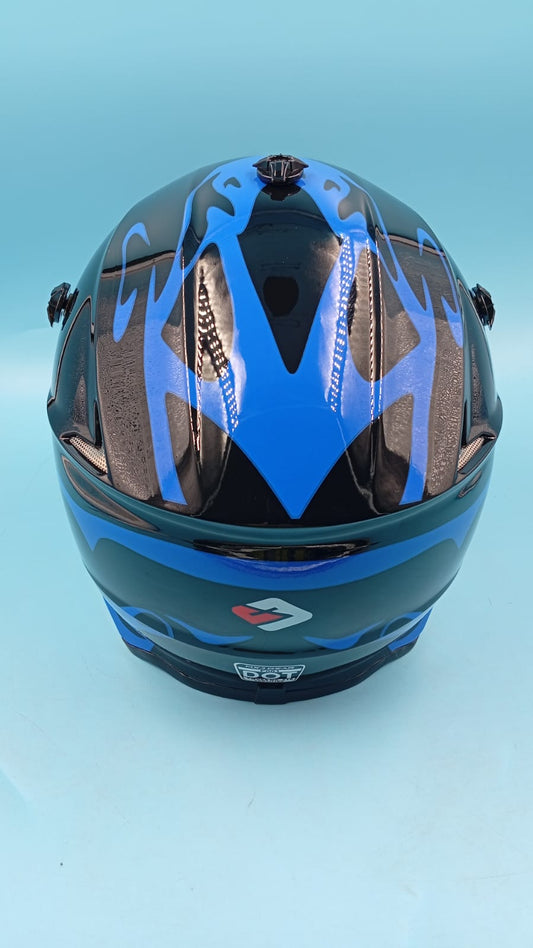 Casco de motocross para niños, con gafas y guantes, (USADO).
