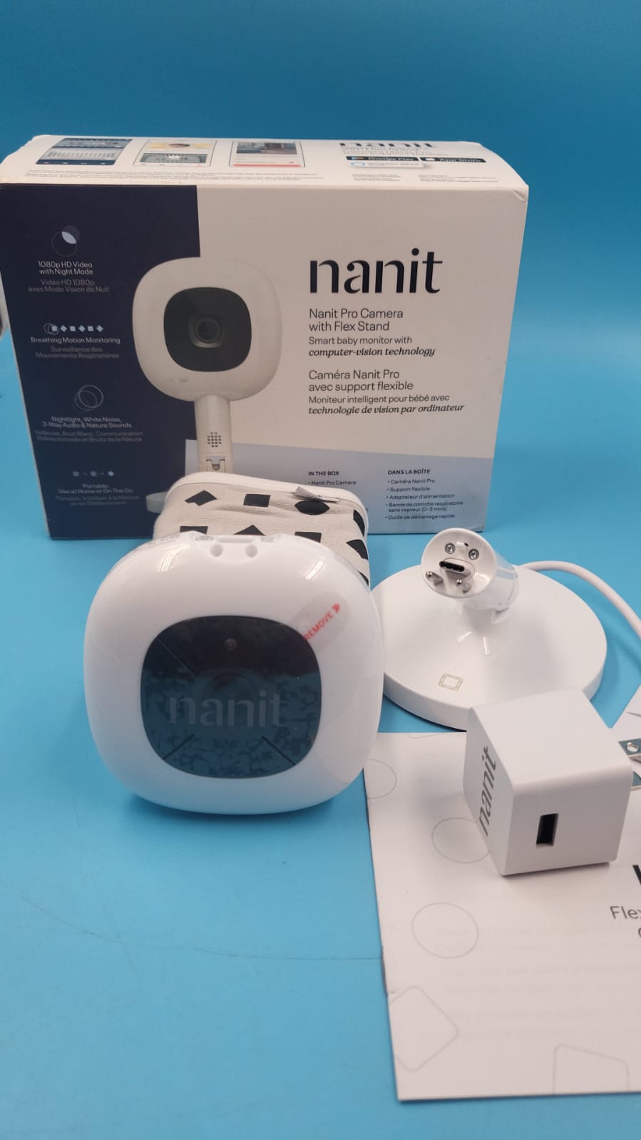 Nanit Camara para bebes con soporte flexible, Blanco