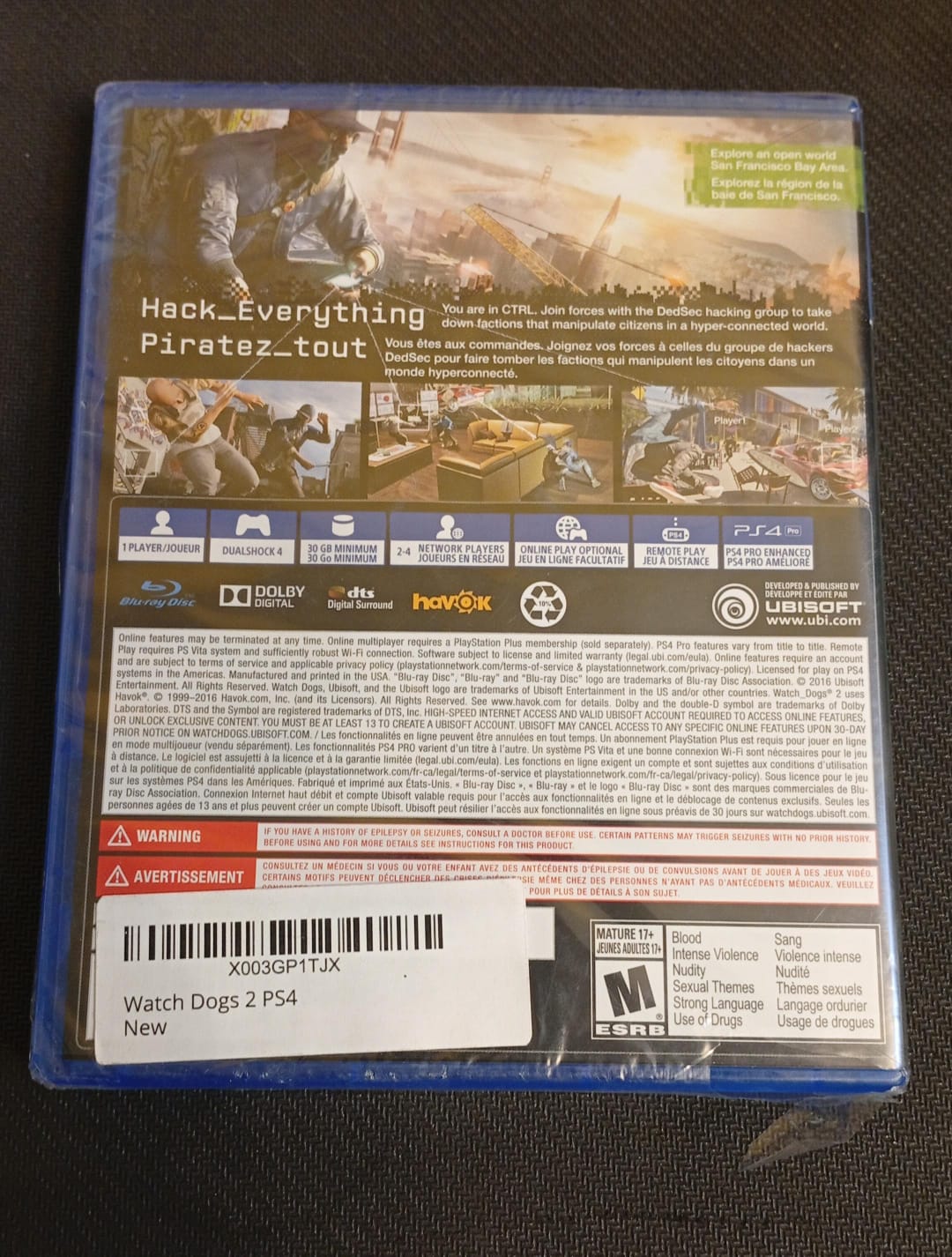Videojuego Watch Dogs 2 (PS4 exclusivo) Edición estándar