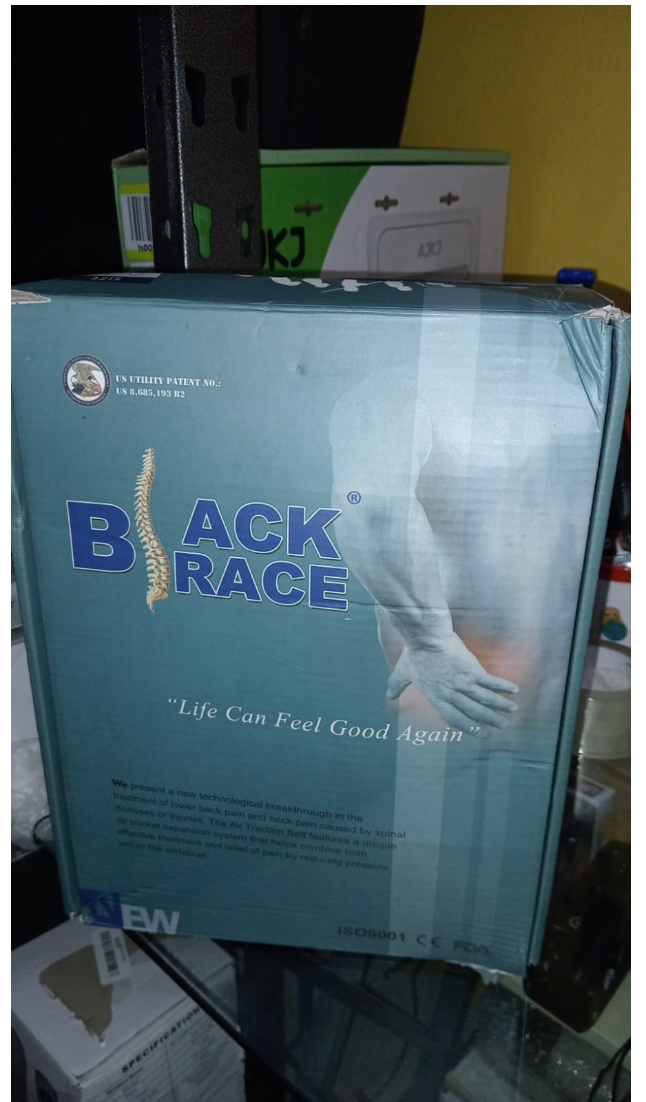 Cinturón de tracción aérea espinal, sistema de descompresión.