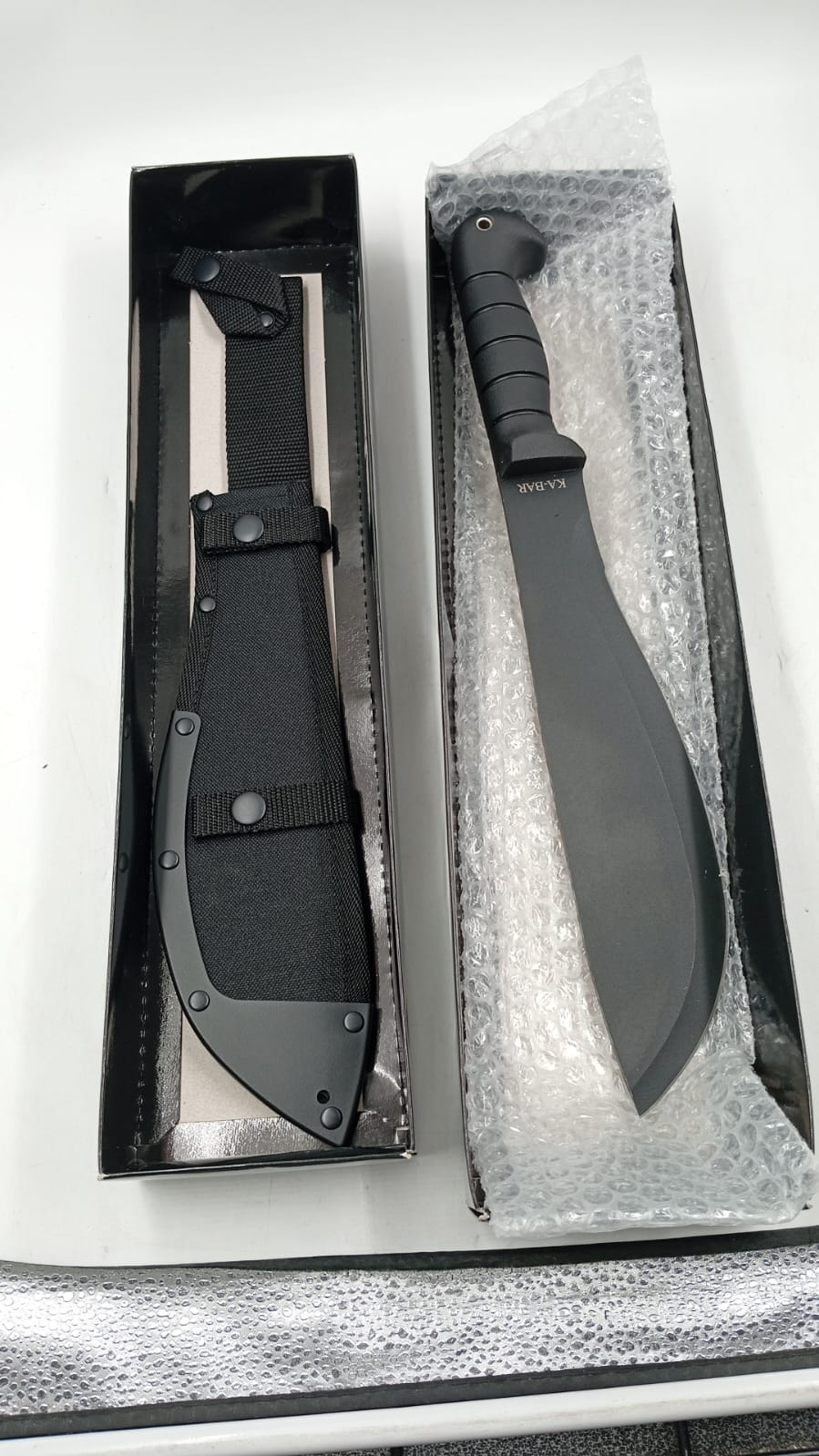 Ka-bar Machete Tipo Alfanje Negro 02-1248, 11", Con funda.
