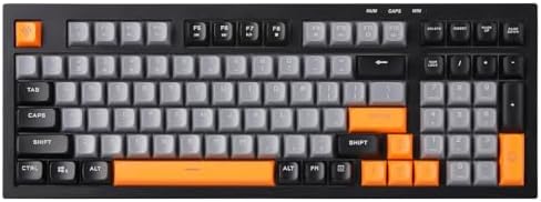YUNZII D98 - Teclado de membrana para juegos, retroiluminación.