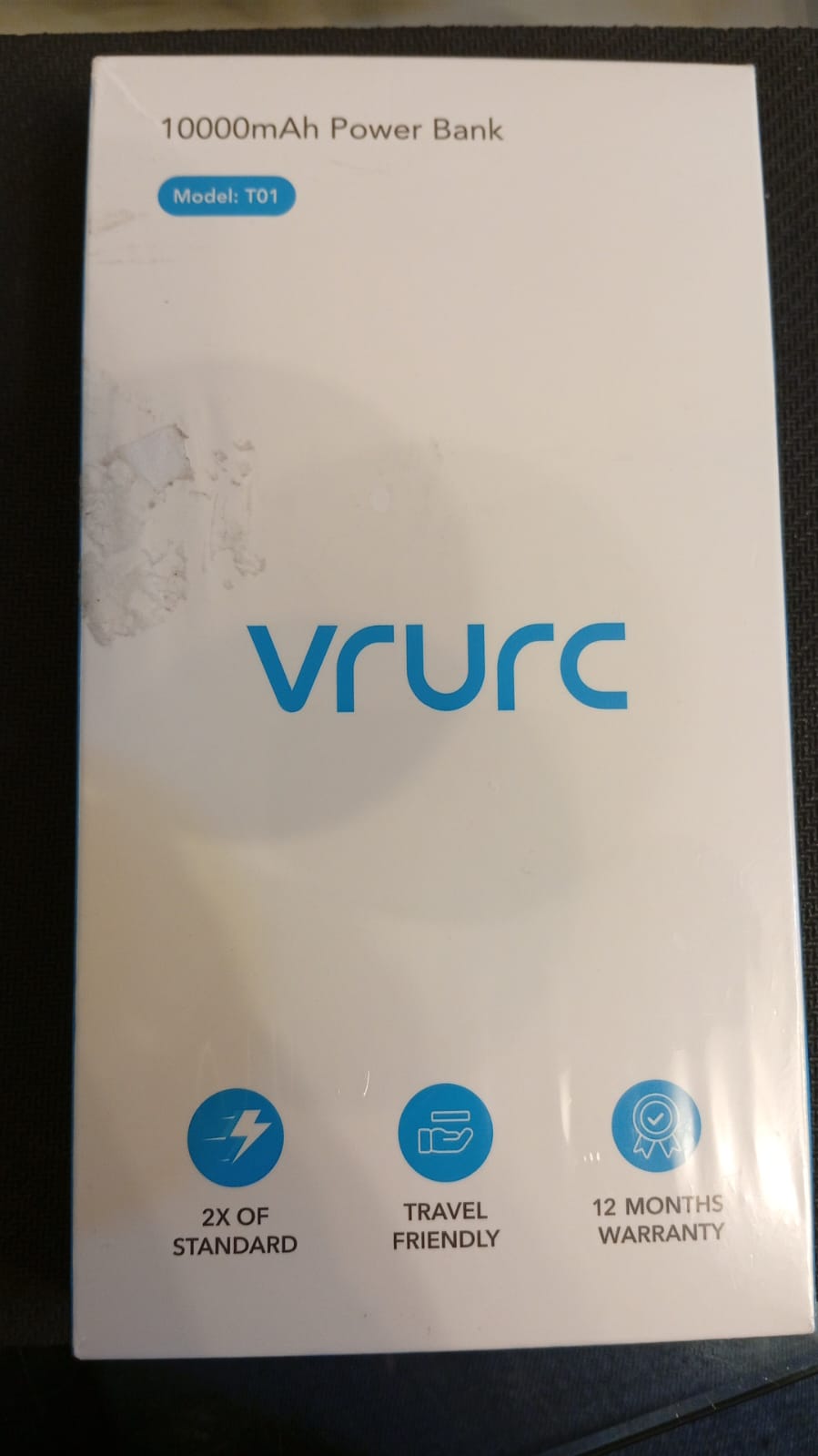 VRURC Cargador portátil con cables y enchufe, 10000mAh.