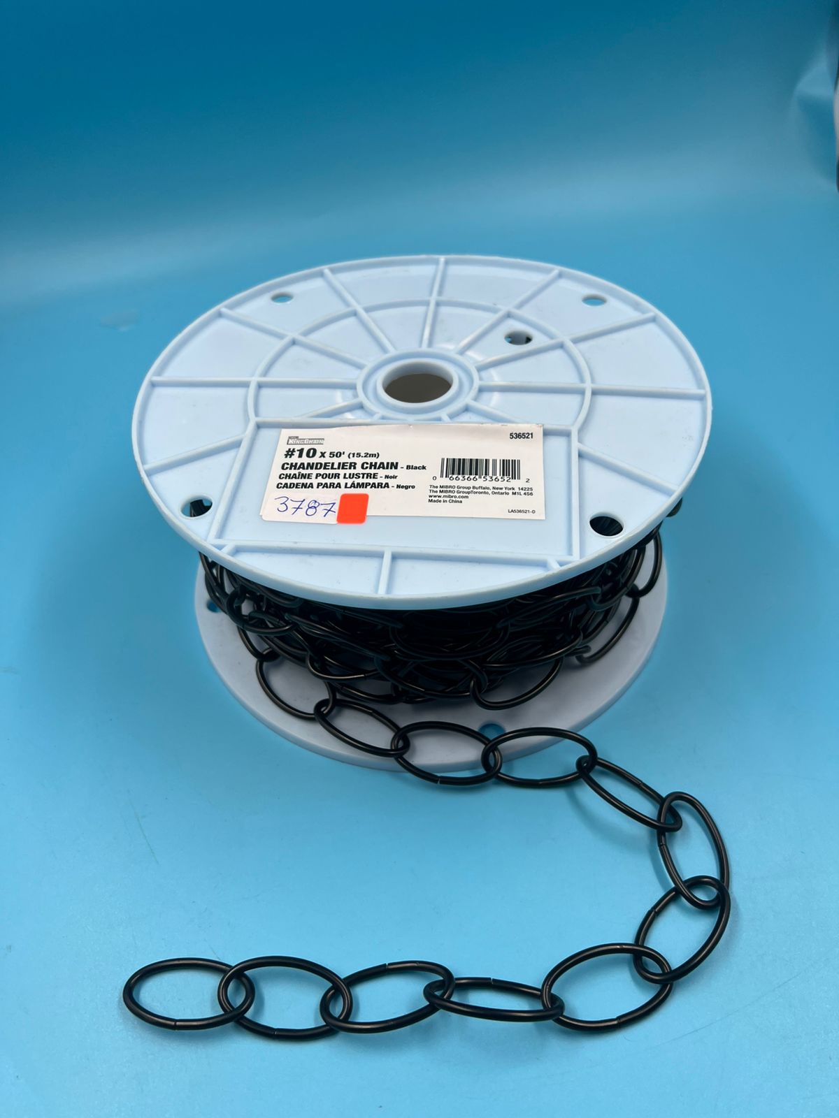 Cadena 15.2m decorativa ovalada abierta negra KingChain 536521