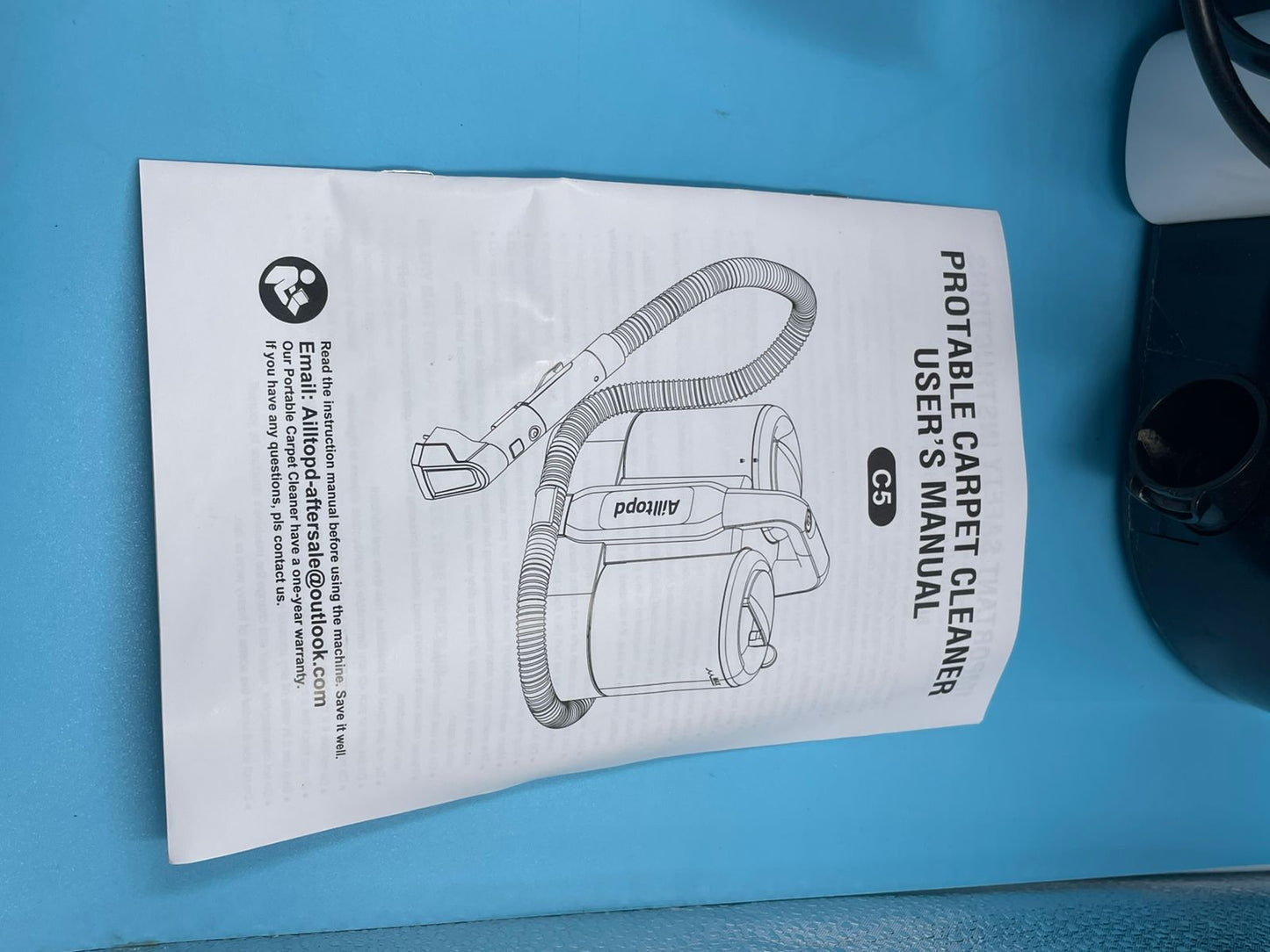 Limpiador portátil de alfombras y tapicería,removedor de manchas.USADO.