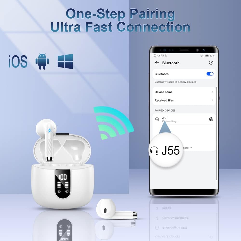 Auriculares Wasart J55 Inalámbricos Bluetooth 5.3