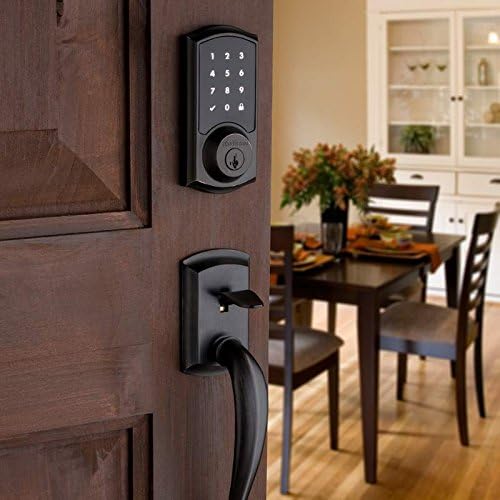 Cerradura con pantalla táctil y con seguridad electrónica Kwikset Smartcode 915