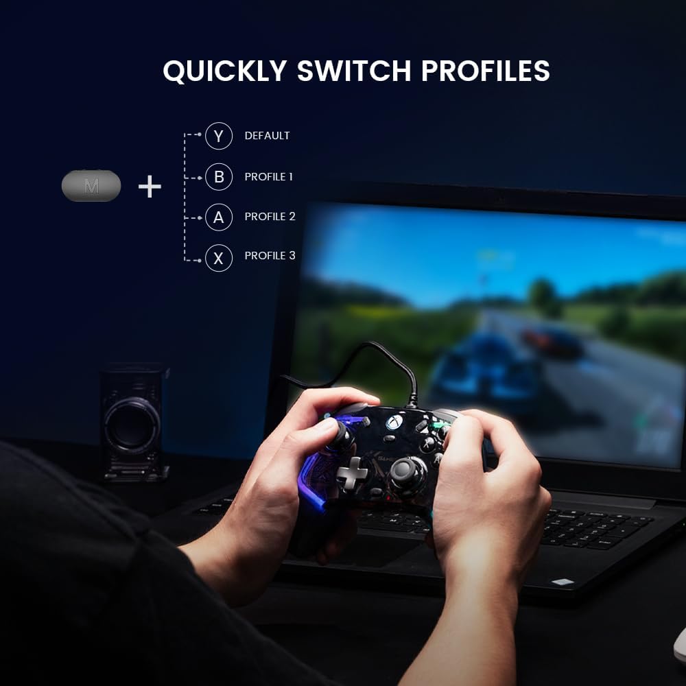 Mando con cable GameSir Kaleid para Xbox.