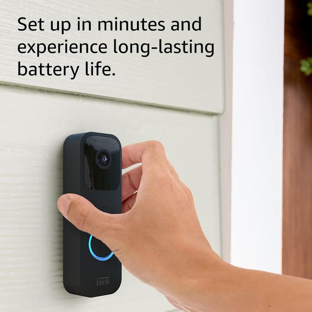 Timbre Inteligente, Blink Video Doorbell, compatible con Alexa.