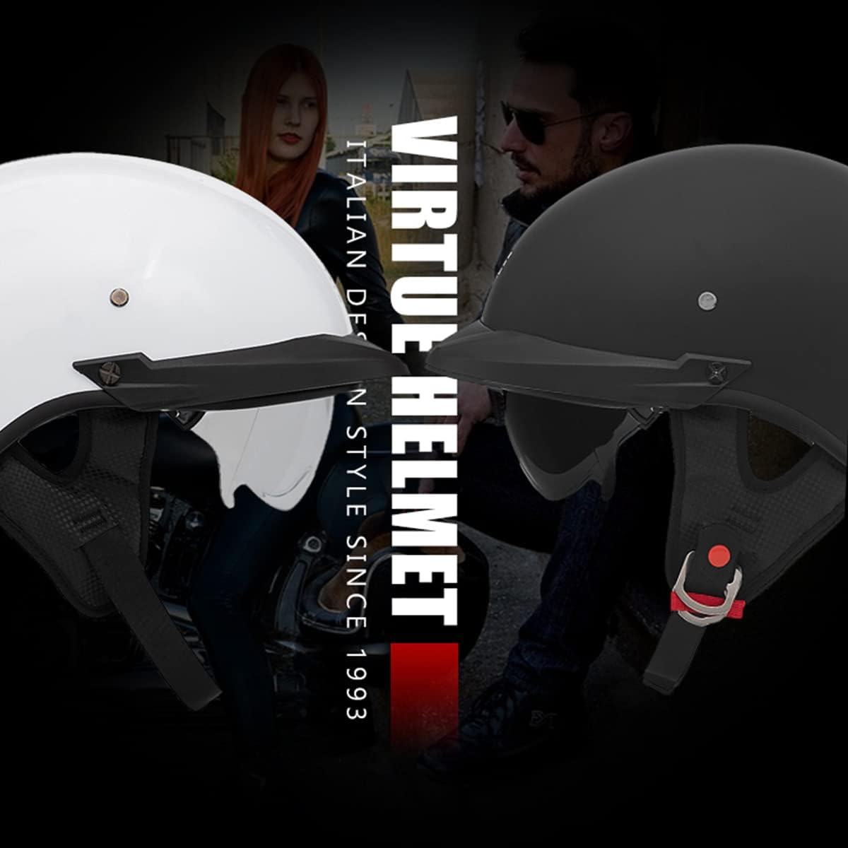 Medio casco, con visera solar, scooter, ATV, Cruiser, Motos, DOT.(USADO)