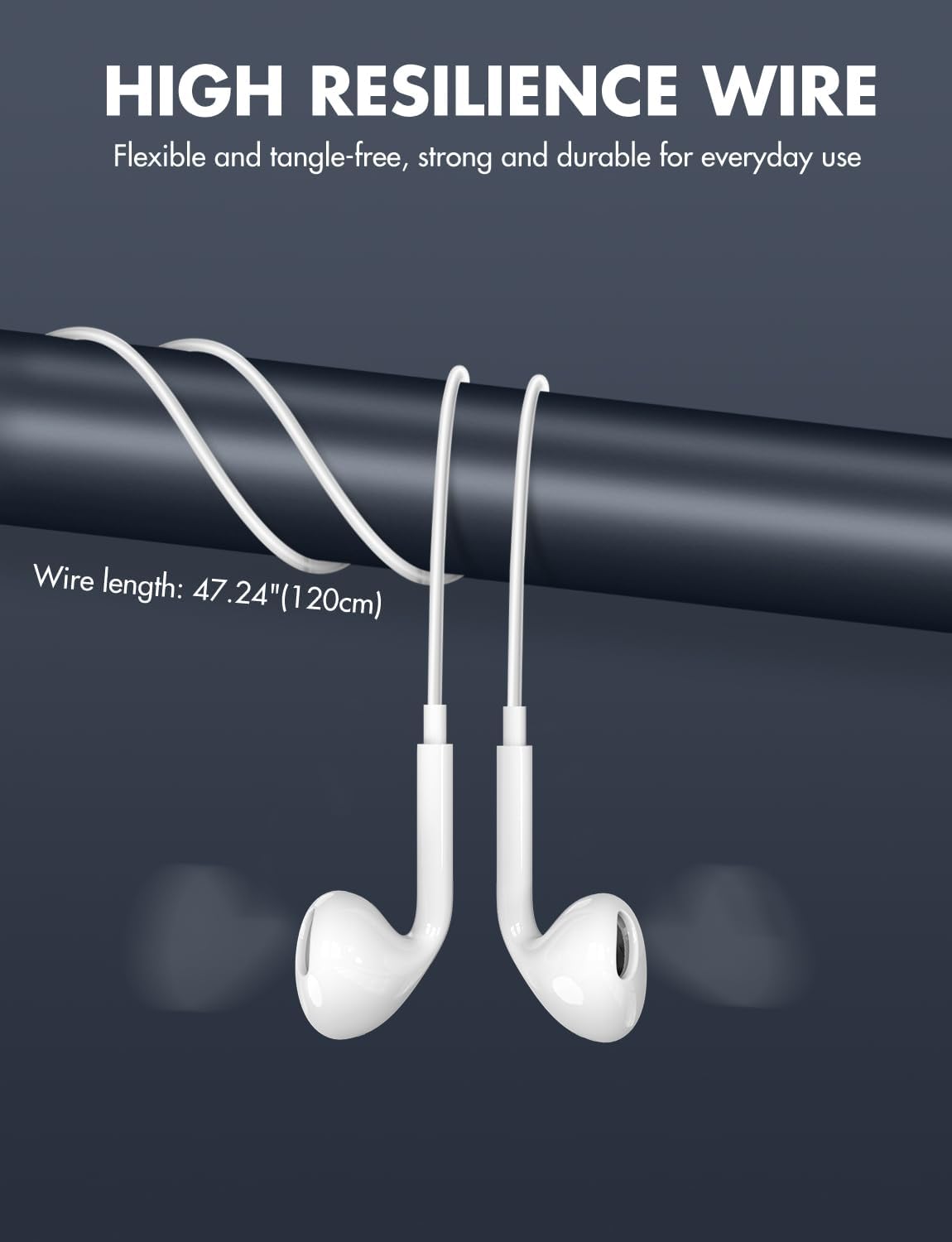 Antool Auriculares Con Cable, Llamadas Ultra Claras.(2 PACK)