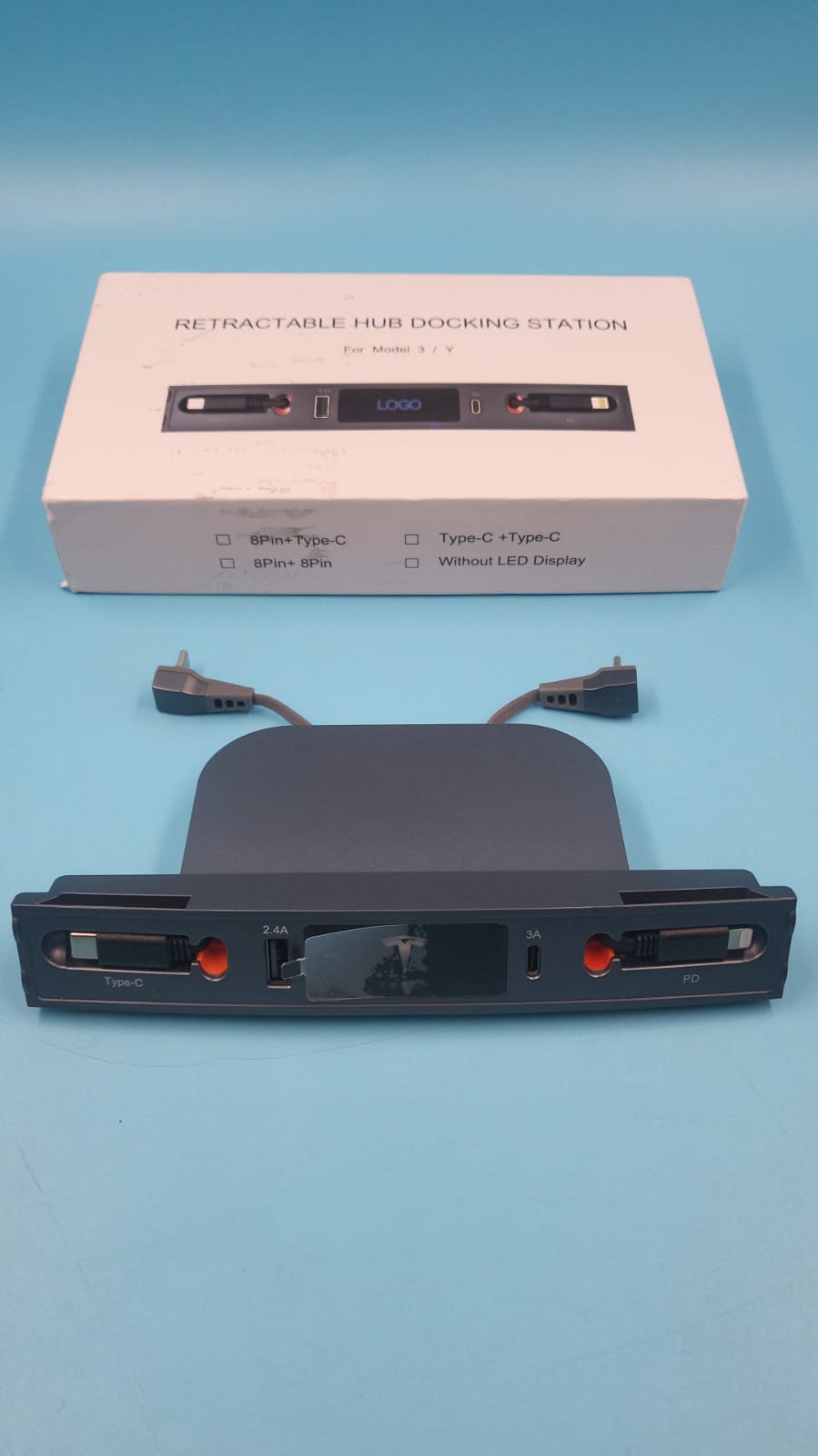 Cargador USB para coche, multipuerto para Tesla modelo 3/Y.