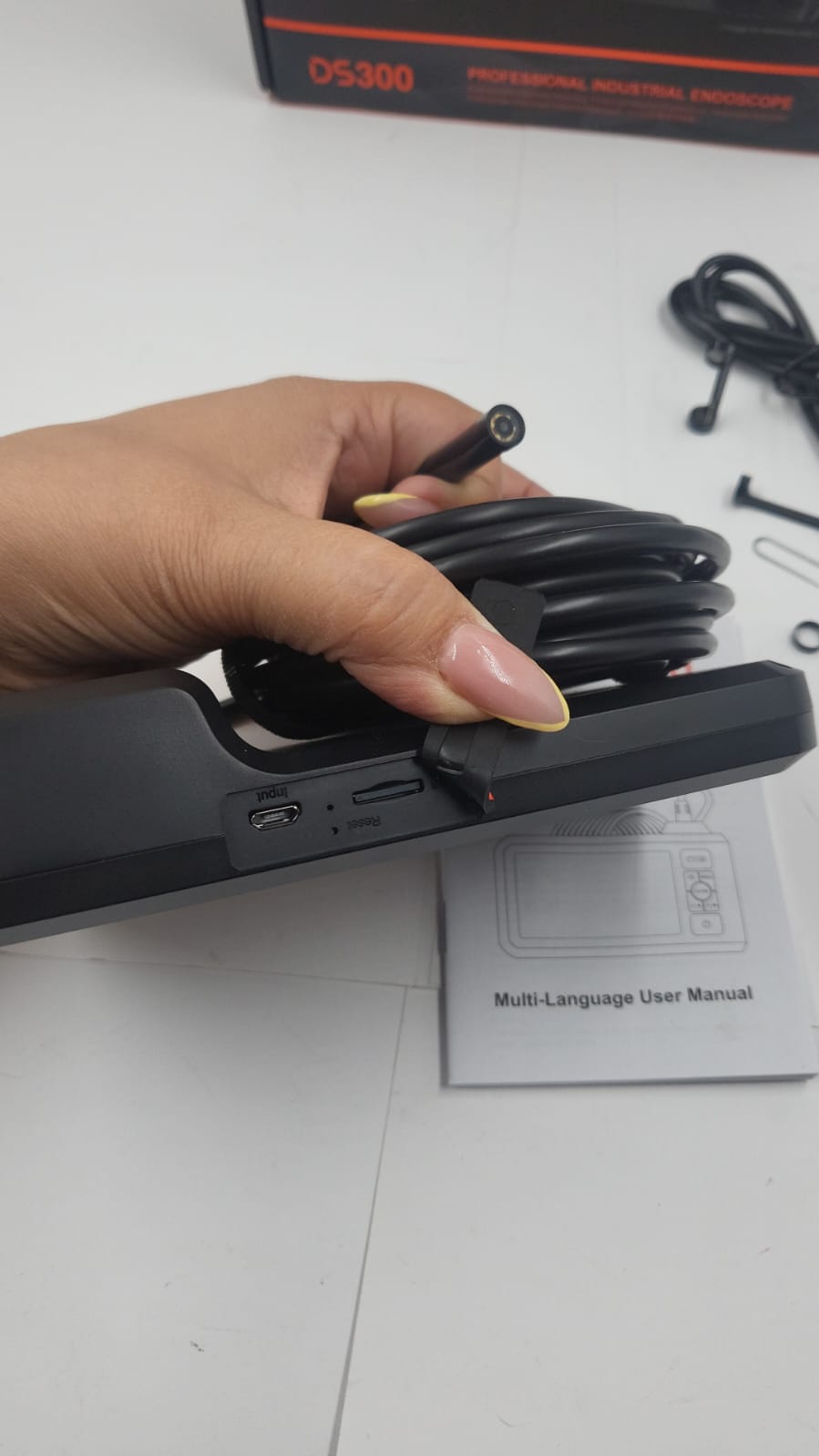 Endoscopio industrial de doble objetivo, cámara de inspección boroscopio DEPSTECH