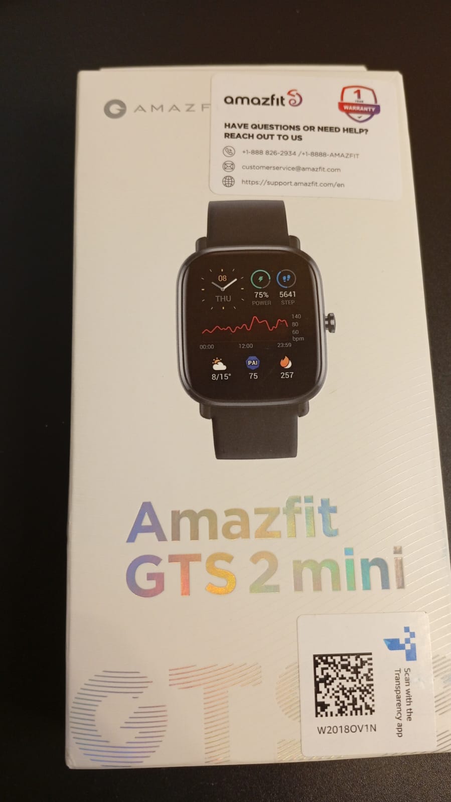 AmazFit, Smartwatch GTS 2 Mini, Negro.