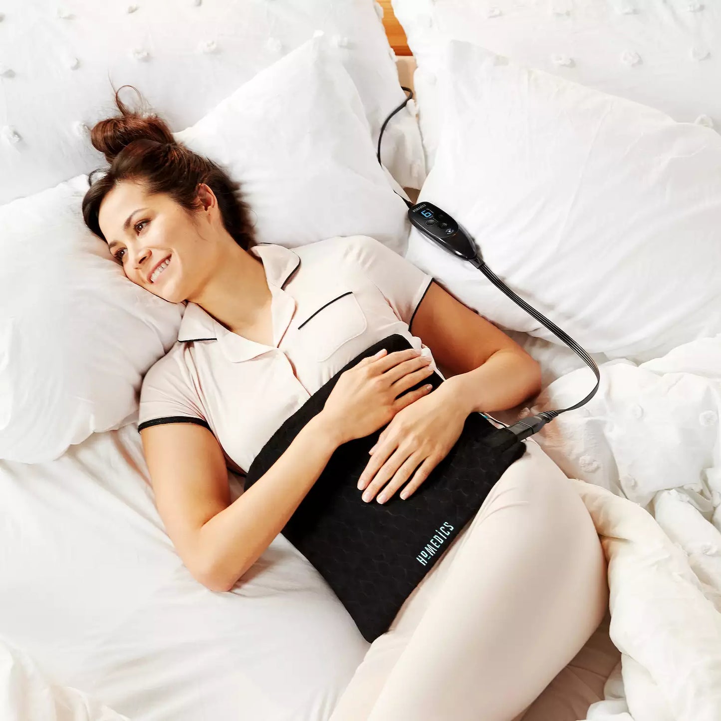 Almohadilla electrica térmica de gel con peso de HoMedics