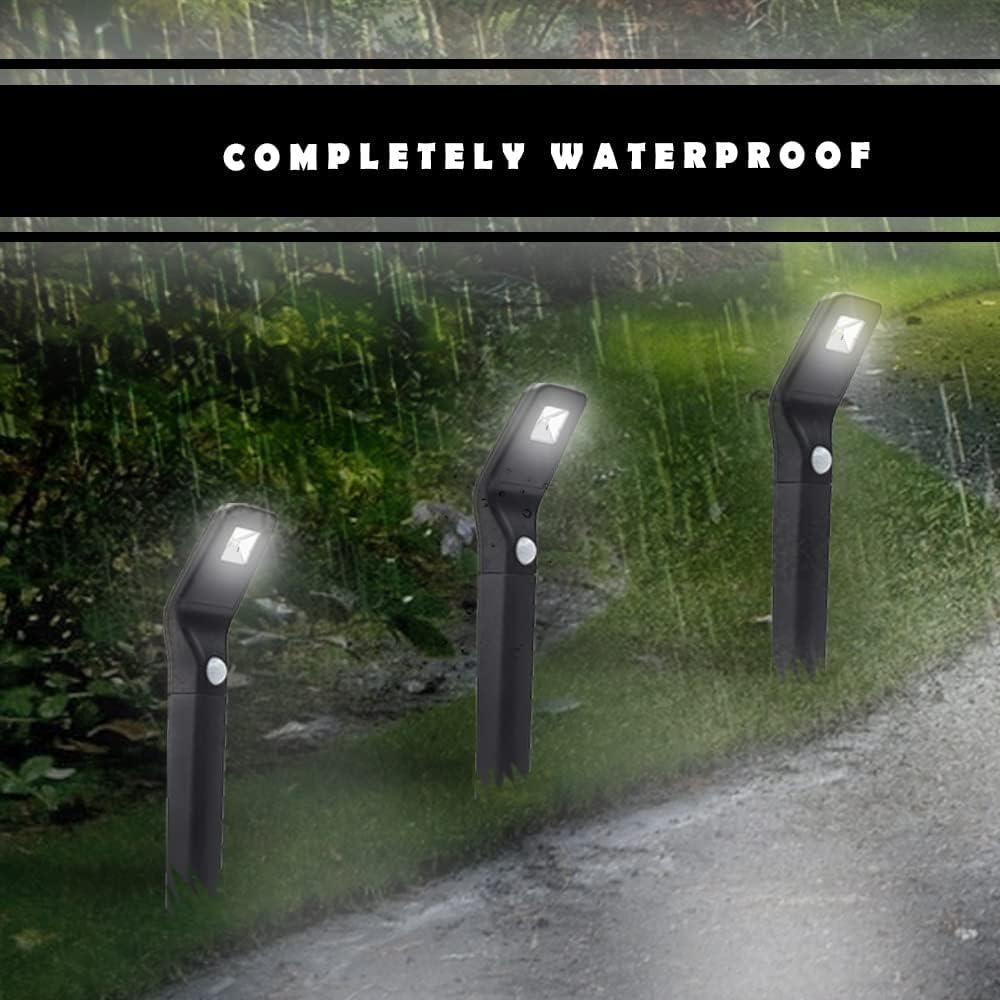 Morvat, Luz solar con sensor de movimiento, para jardin, paisaje.
