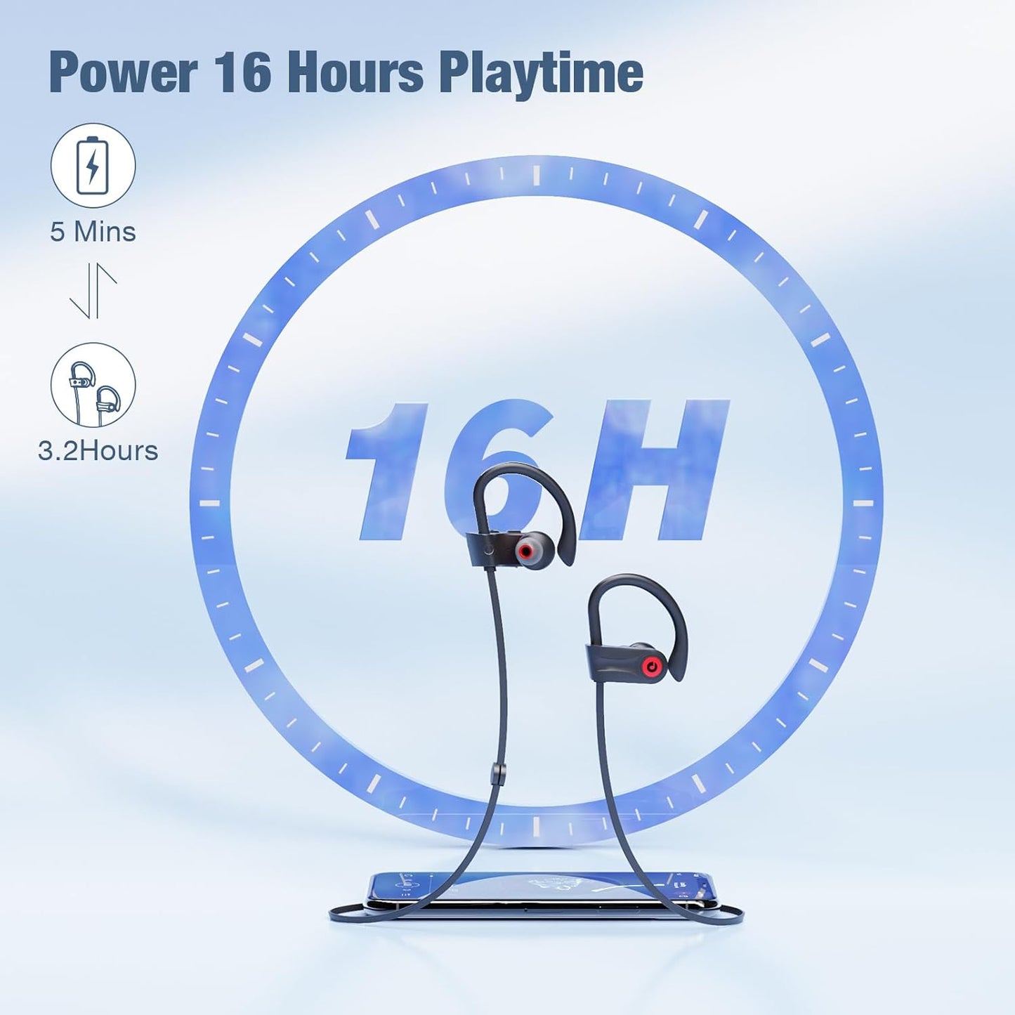 Auriculares U18 inalámbricos con 16hrs de reproducción, impermeables