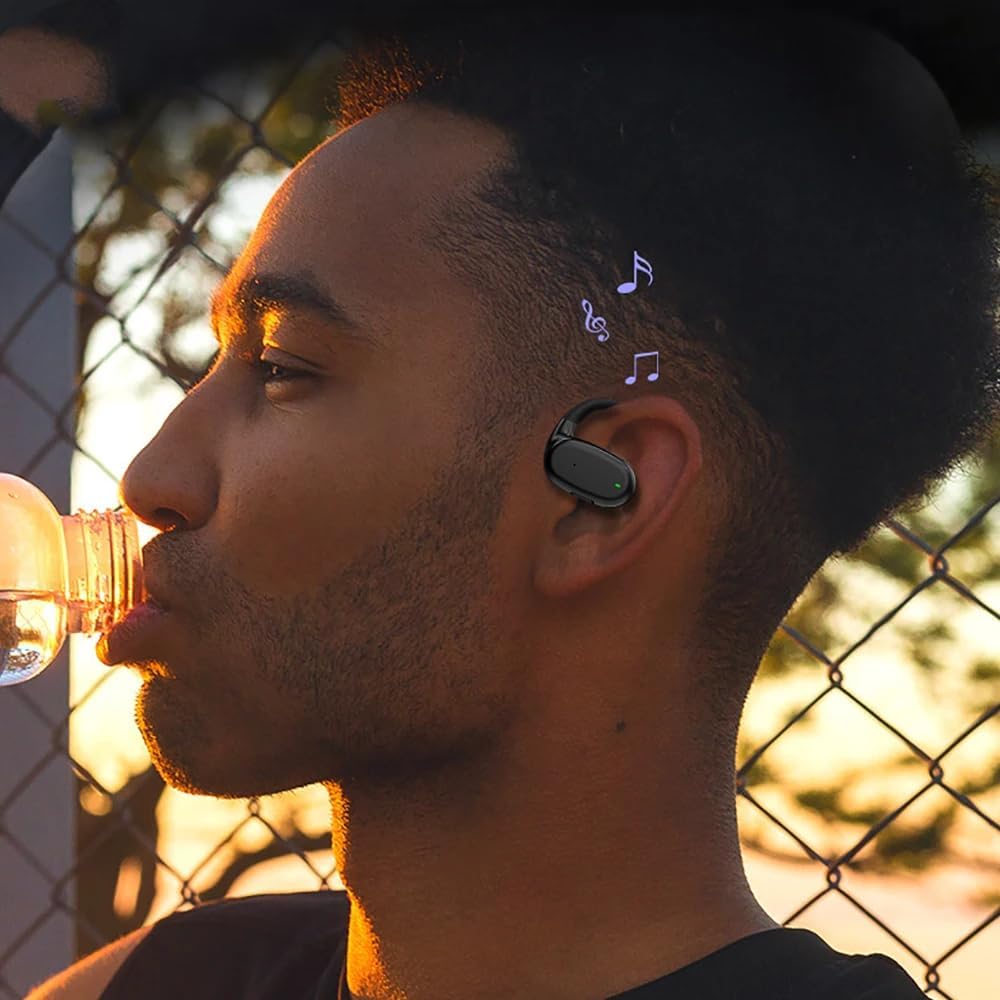 YJ76 Over Earphone Ear Hook Wireless BT 5.2 Single Left OWS.