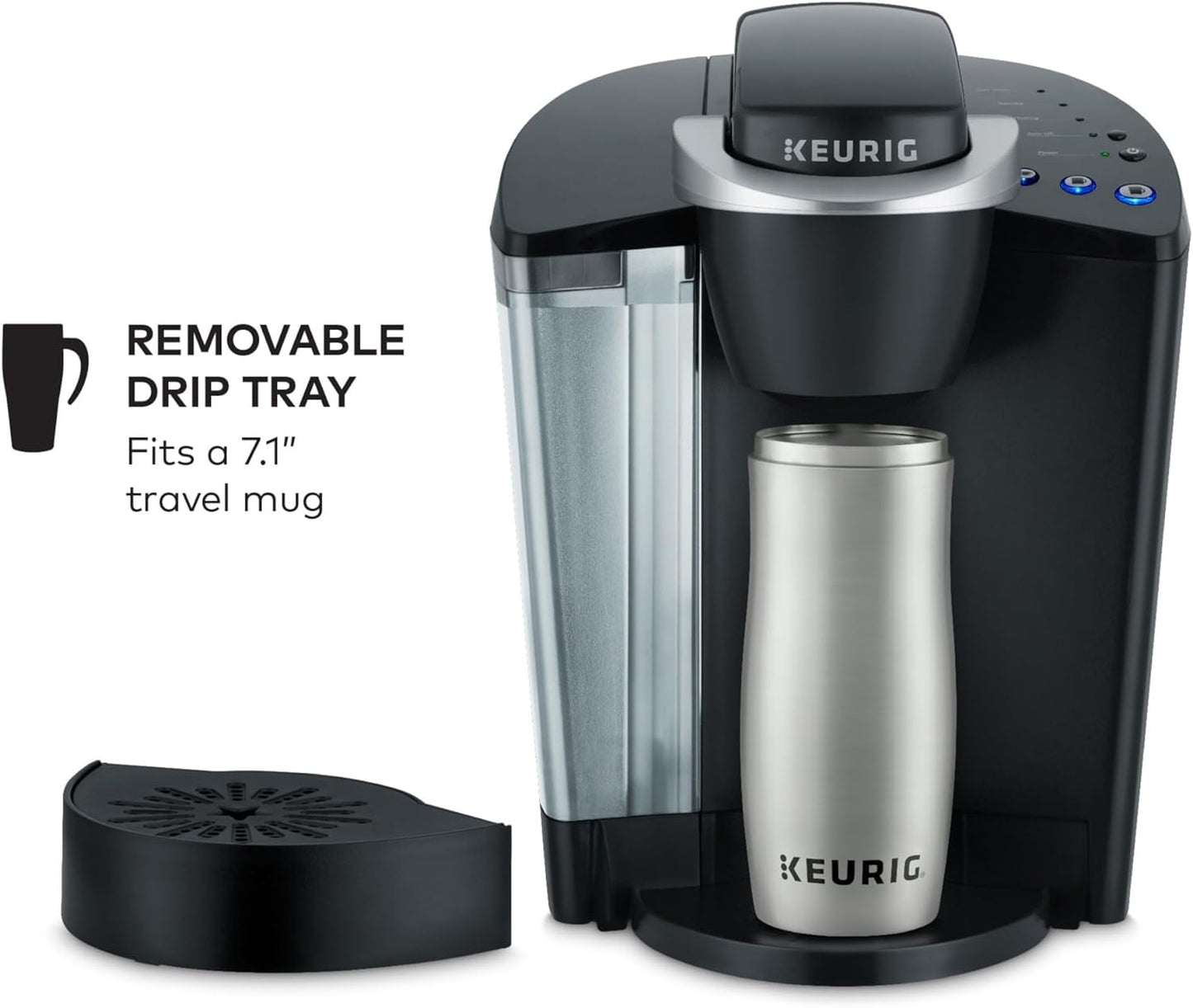 Cafetera Keurig K-Classic de una sola porción K-Cup Pod, con 3 tamaños , 48 oz