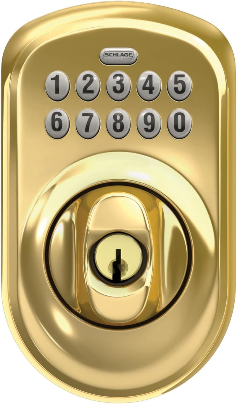 Cerrojo de seguridad Plymouth BE365 V PLY 505 con teclado, Schlage