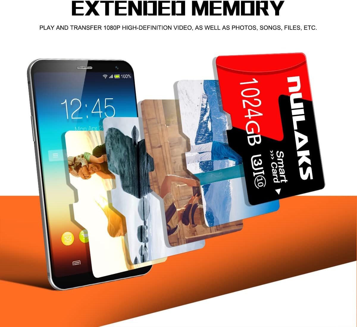 Tarjeta Micro SD de 1 TB, alta velocidad, computadora, tablet, cámara, Cell.