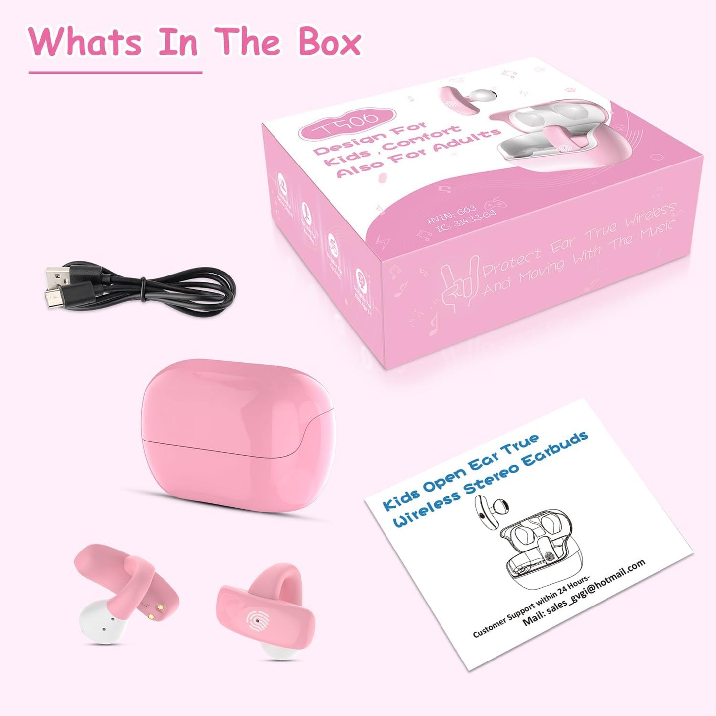BANIGIPA- Auriculares inalámbricos para niños T502