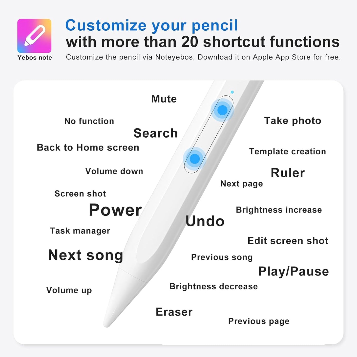 Yebos - Lápiz capacitivo personalizable para iPad