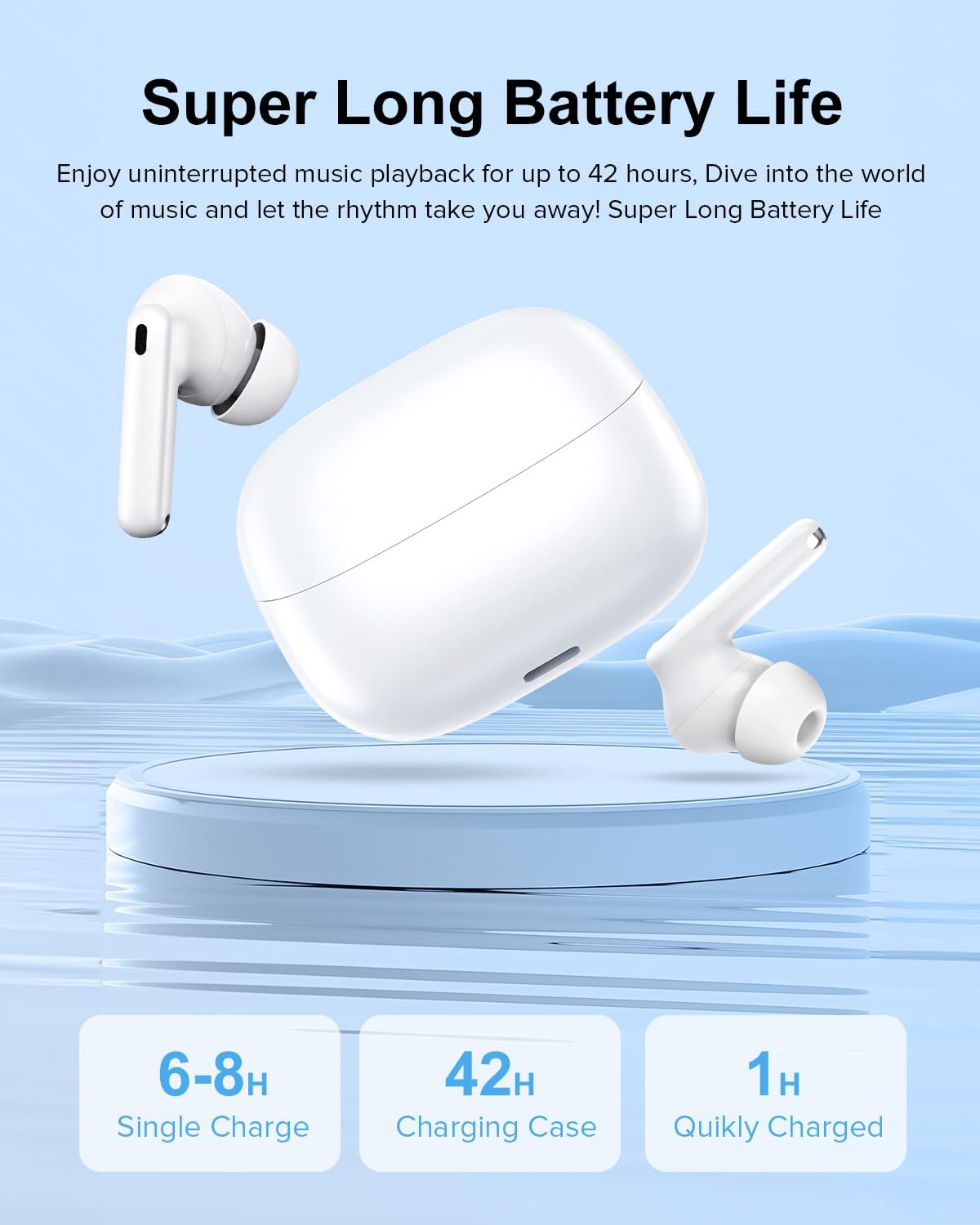 Auriculares A3 PRO inalámbricos Bluetooth 5.3 de 42 hrs de reproducción