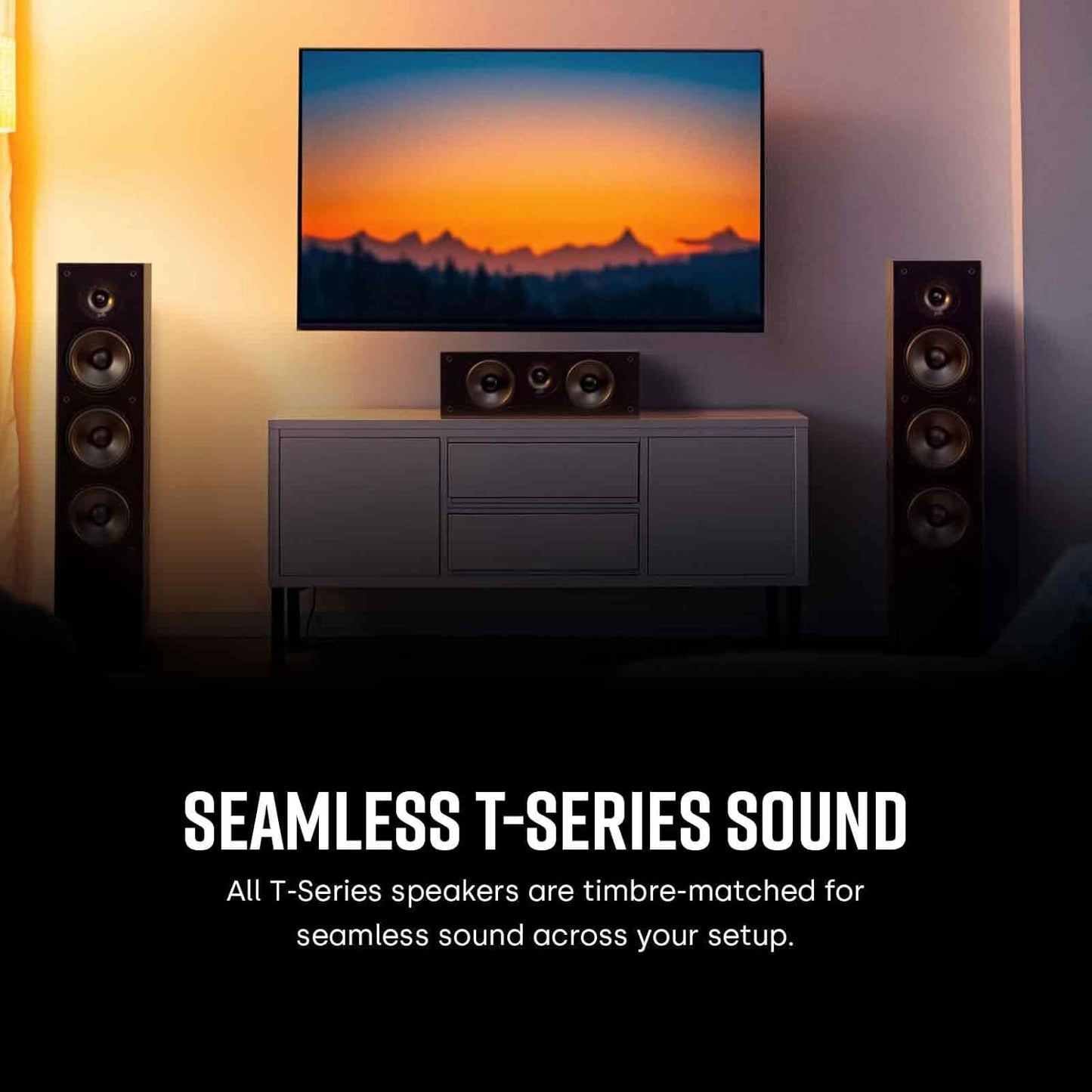 Polk Audio T50 Bocina Tipo Columna, Negro, (DETALLE).