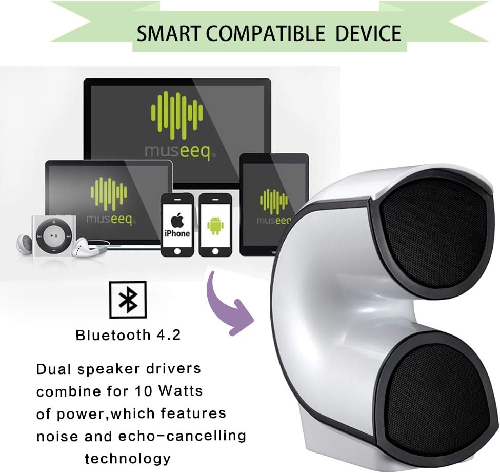 Altavoz portátil inalámbrico Bluetooth 4.2, Museeq PILY (NEGRO).