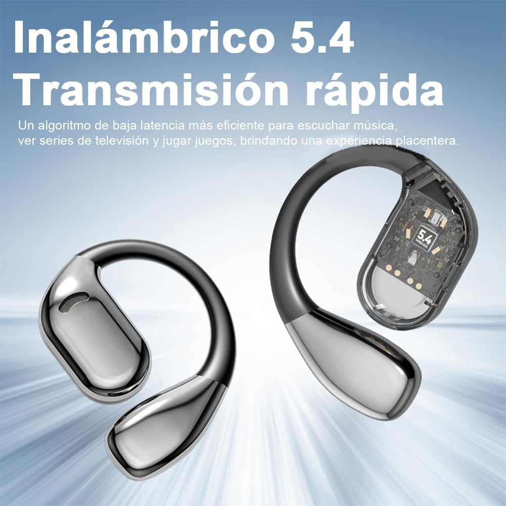 Audífonos Inalámbricos Bluetooth 5.4 Deportivos con Ganchos.