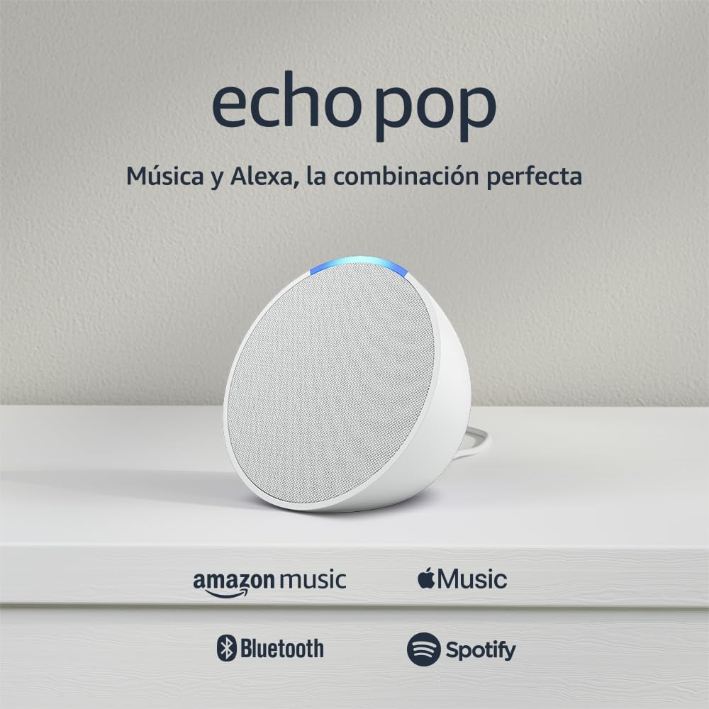 Amazon Echo Pop (modelo más reciente). COLOR BLANCO.
