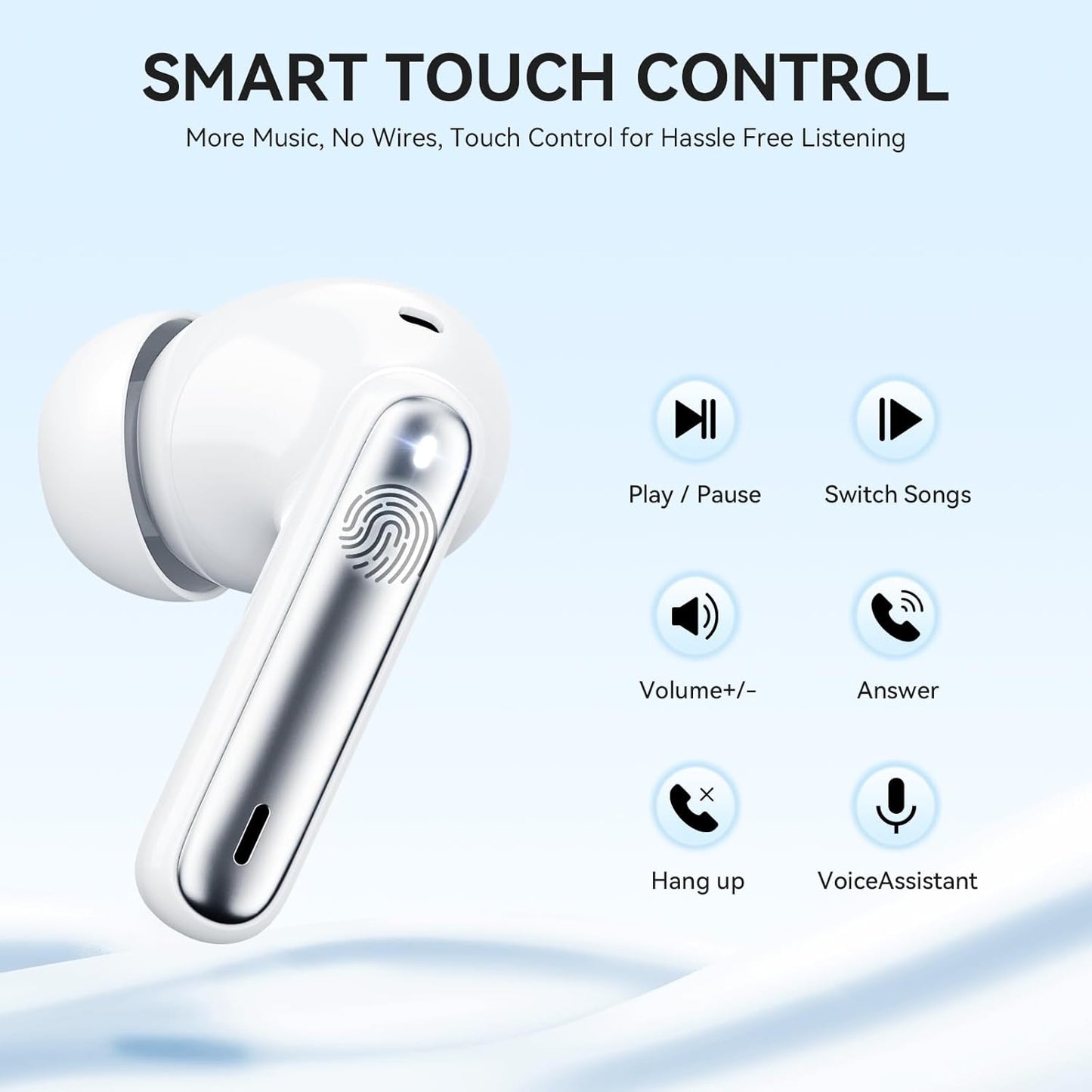 Auriculares A60 PRO inalámbricos Bluetooth 5.3 40 hrs de reproducción