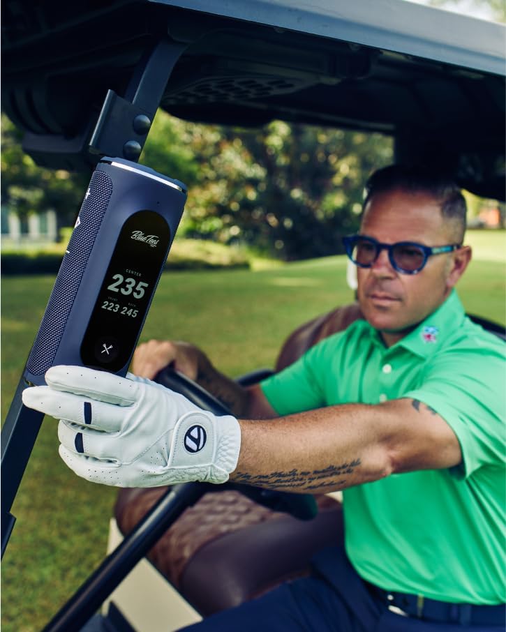Bocina, altavoz con visualización táctil, Blue Tees Golf Player.(USADO)