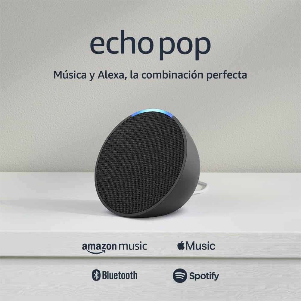 Amazon Echo Pop (modelo más reciente). COLOR NEGRO