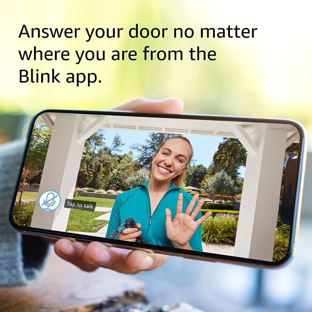 Timbre Inteligente, Blink Video Doorbell, compatible con Alexa.