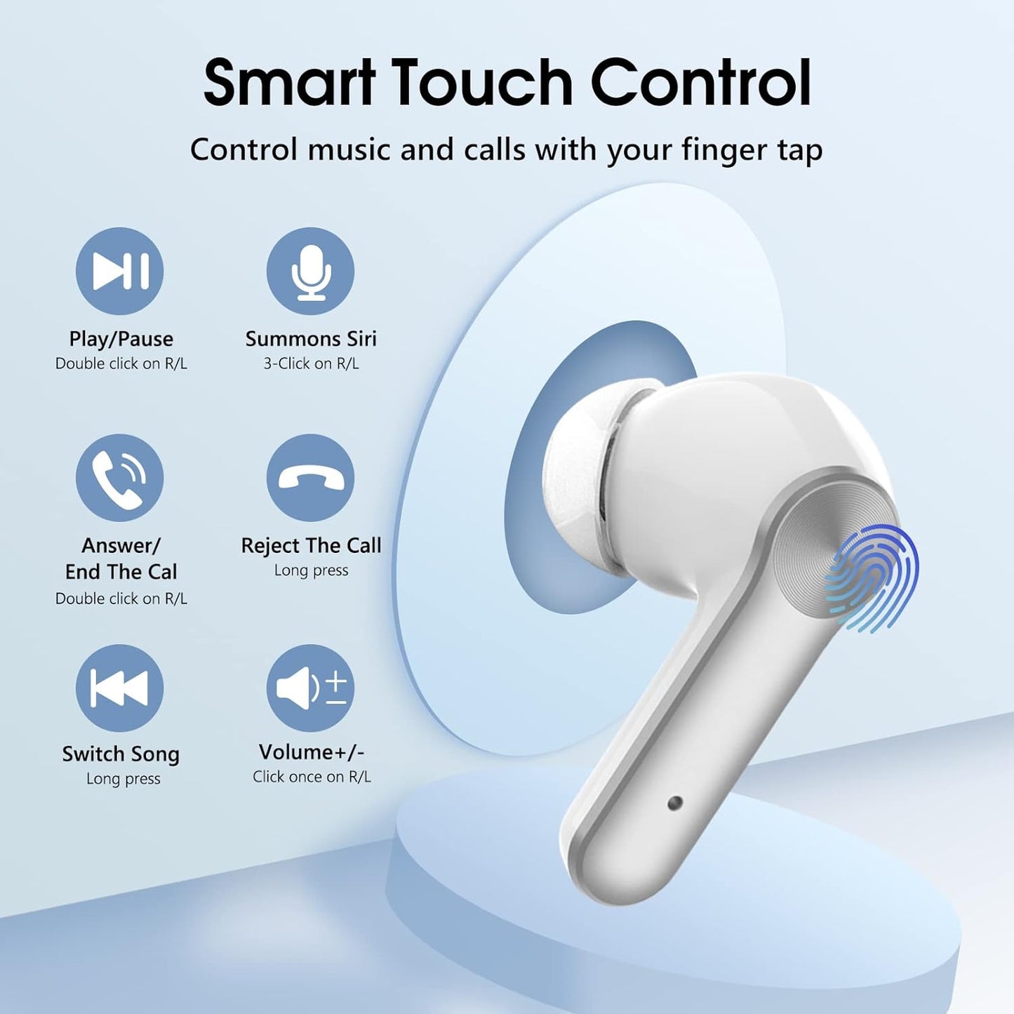 Auriculares Bluetooth 5.3, auriculares inalámbricos con pantalla digital LED.
