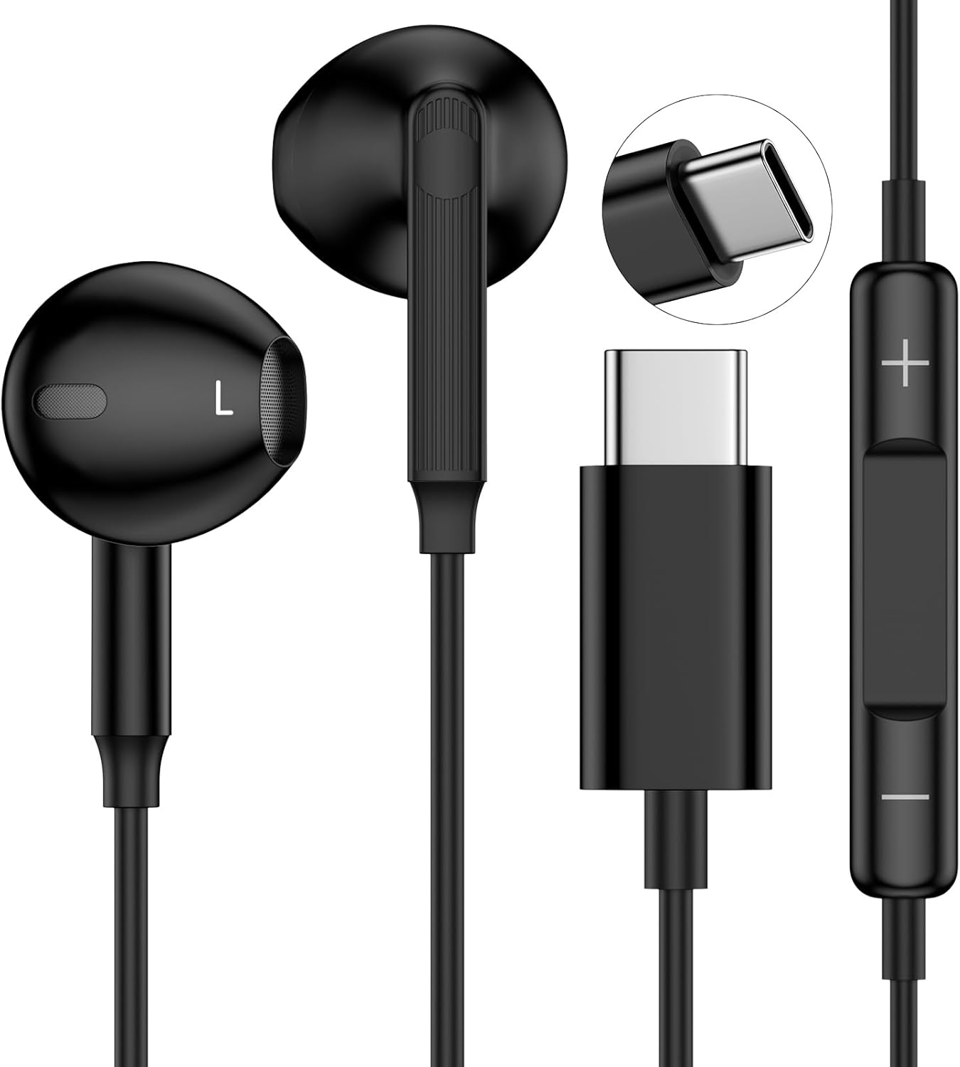 Auriculares tipo C con cable USB C ESC01