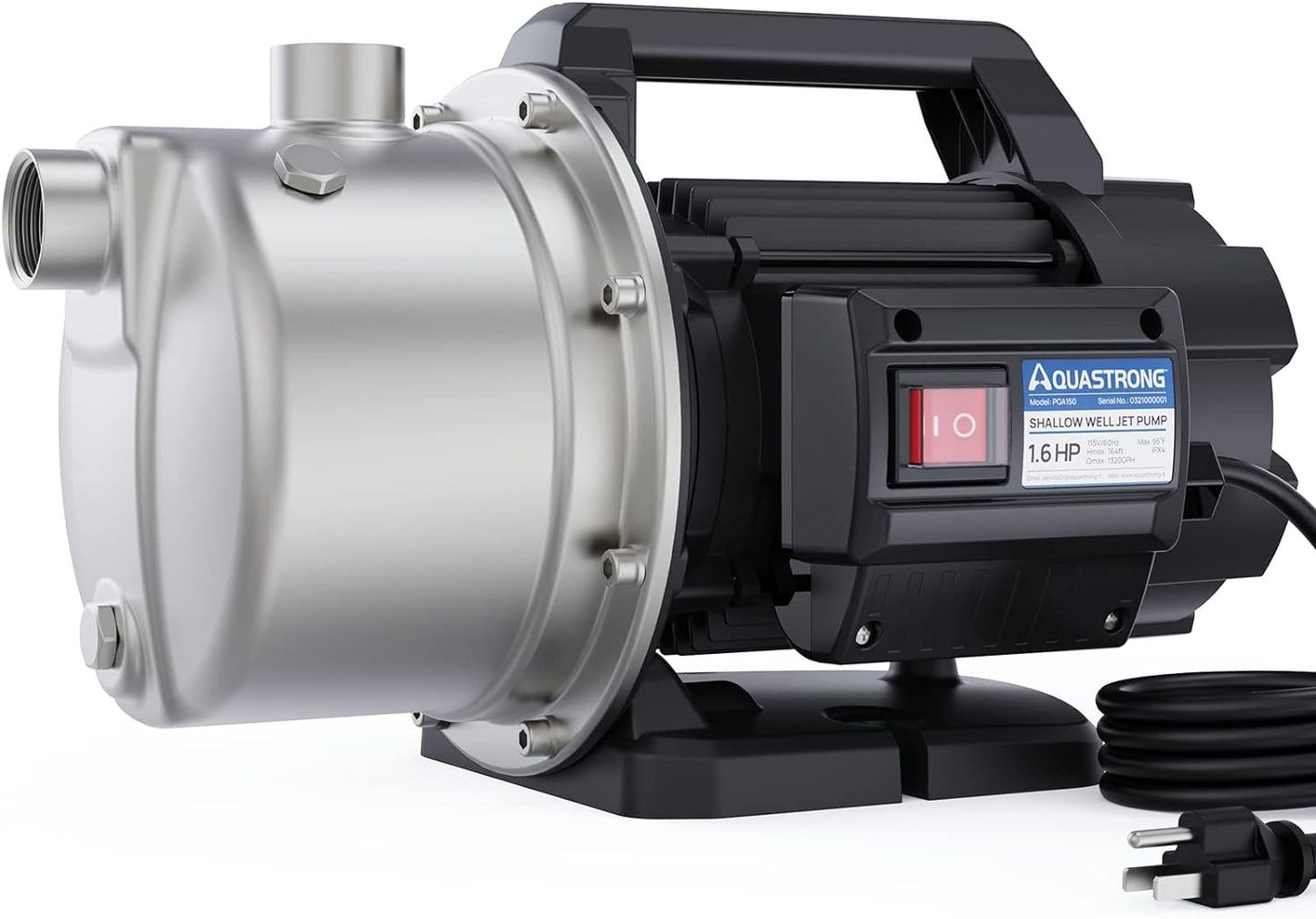 Aquastrong Bomba portátil de pozo poco profundo de 1.6HP.(USADO)
