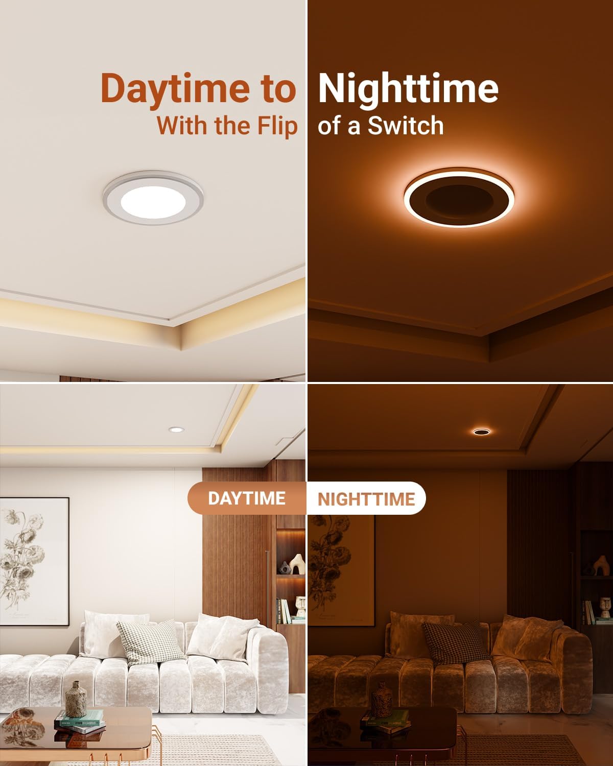 Paquete de 12 luces empotrables, 6", LED de techo, Sunco, retrofit.