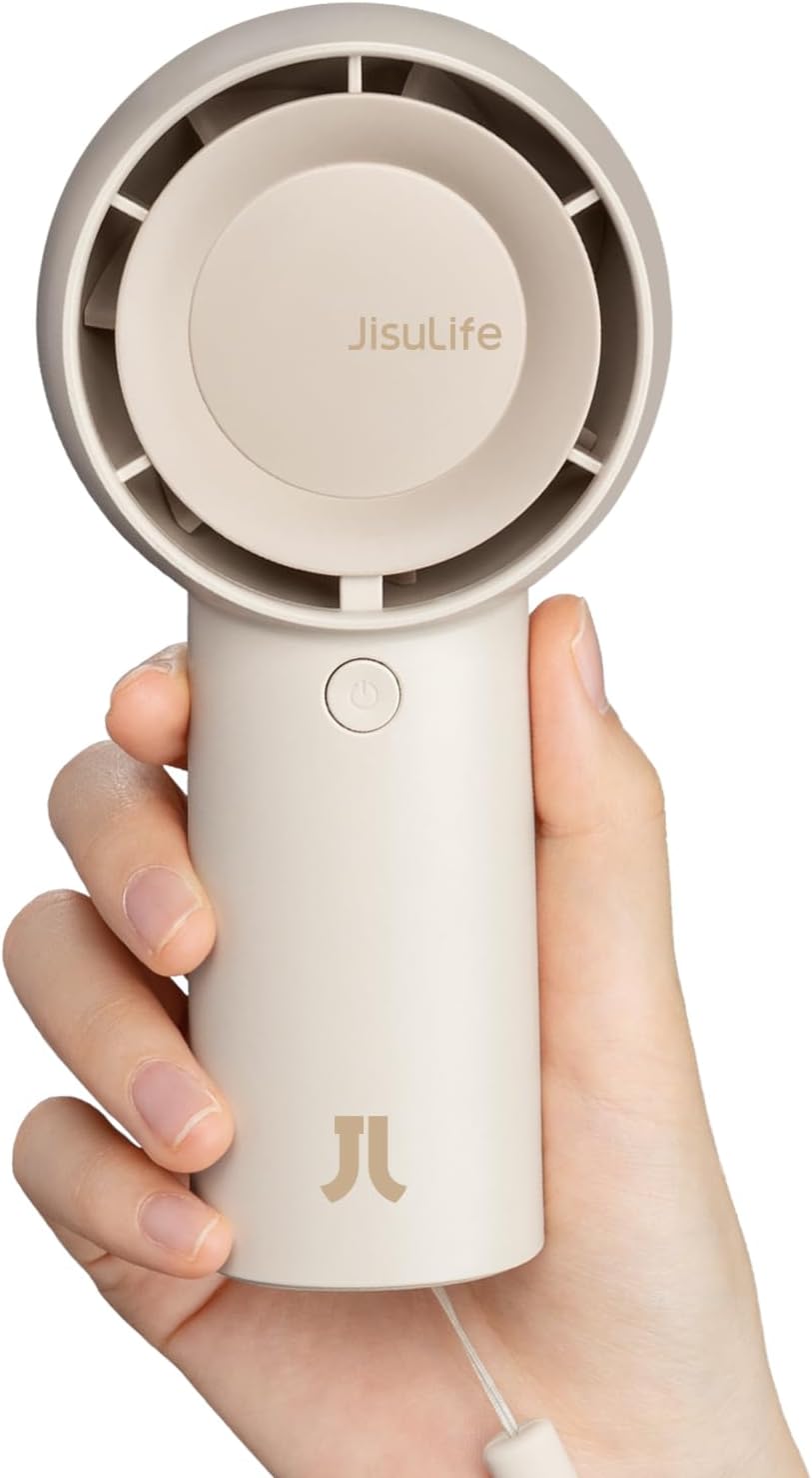 Ventilador turbo portátil de mano, USB recargable, 5 vel.