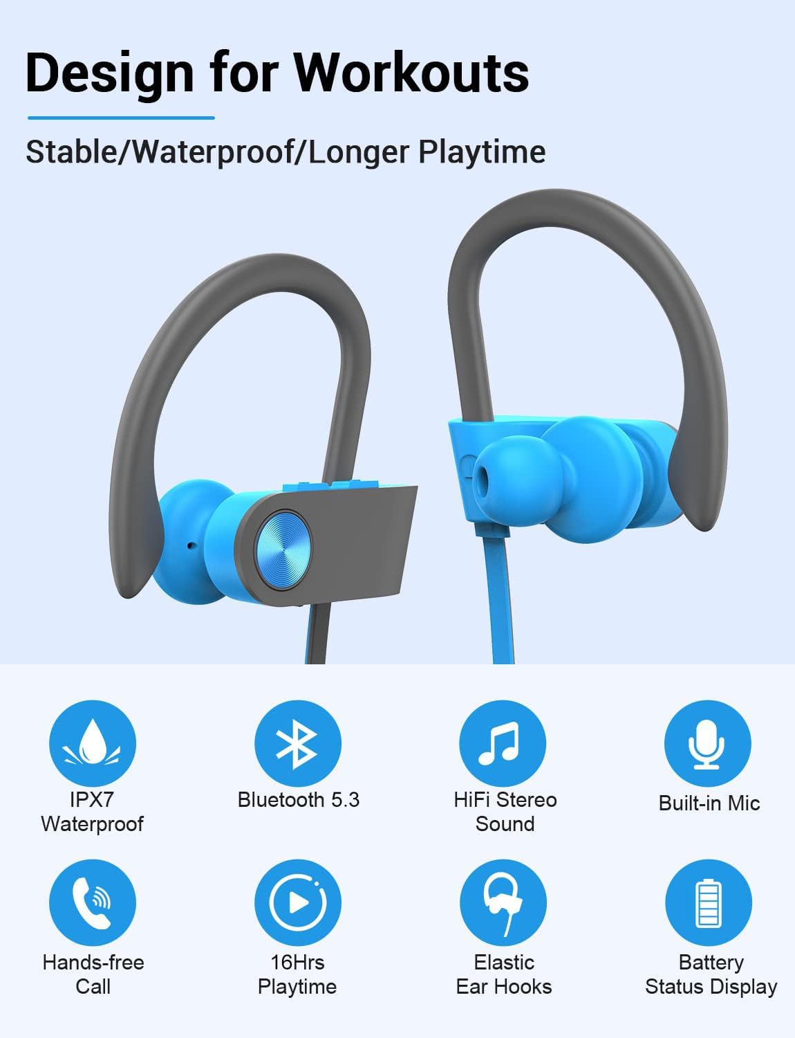 Auriculares Bluetooth Stiive deportivos inalámbricos